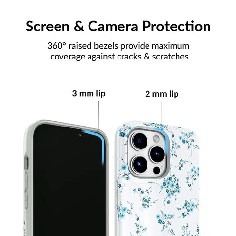 French Blue Floral iPhone Case