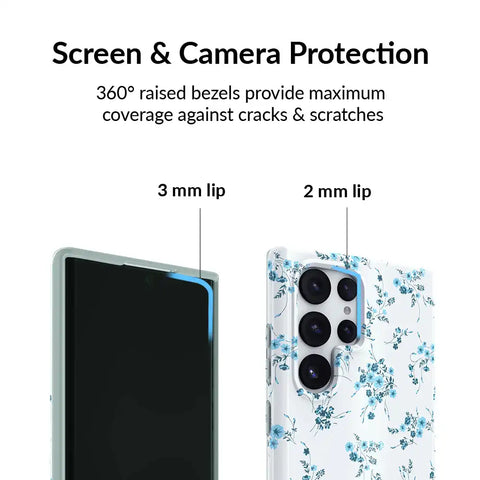 French Blue Floral Samsung Case