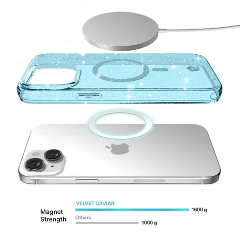 Blue Stardust Glitter iPhone Case