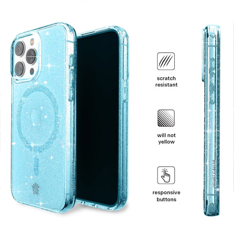 Blue Stardust Glitter iPhone Case