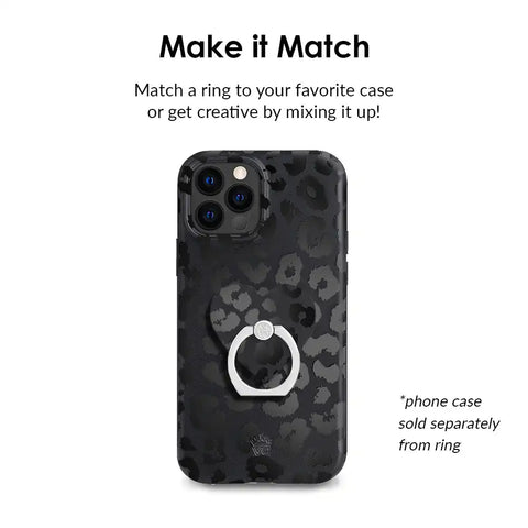 Black Leopard Phone Ring