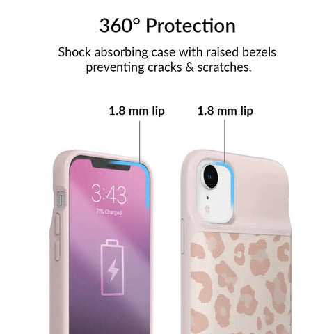 Blush Leopard iPhone Charging Case