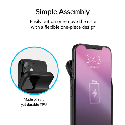 Black iPhone Charging Case