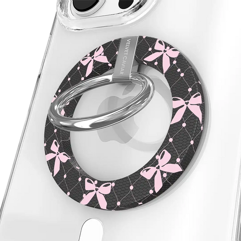 Lacy Pink Bows MagSafe Grip Ring