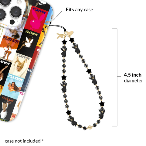 Playboy Black Bunny Phone Charm