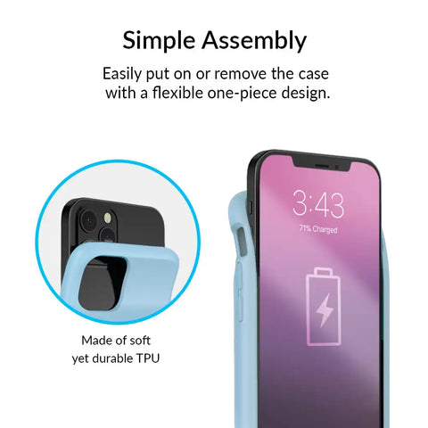 Light Blue iPhone Charging Case