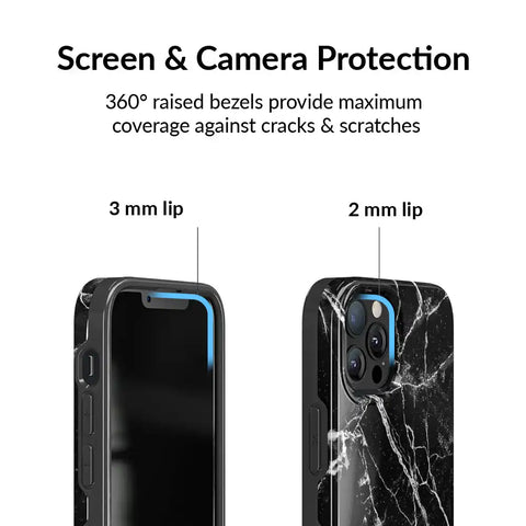 Black Marble iPhone Case