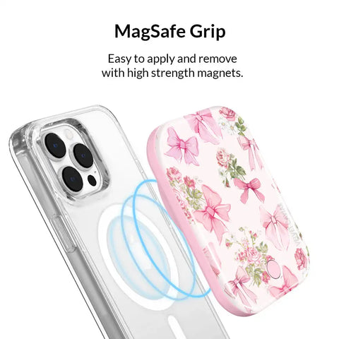 Posie Pink Bow Portable MagSafe Charger Power Pack