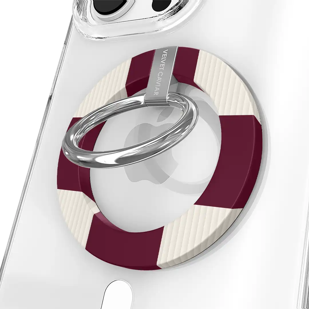 Burgundy Vibe Checker MagSafe Grip Ring