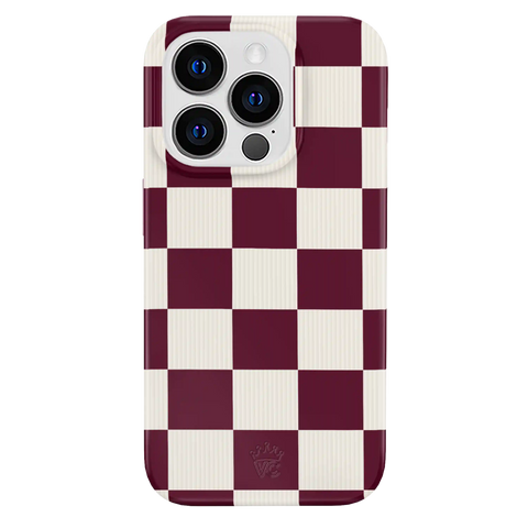 Burgundy Vibe Check iPhone Case