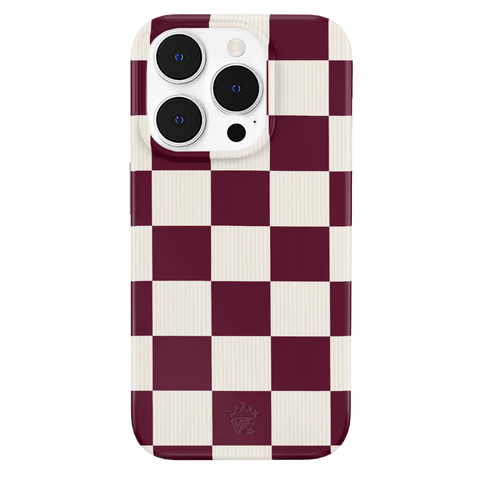 Burgundy Vibe Check iPhone Case