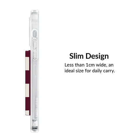 Burgundy Vibe Checker MagSafe Wallet