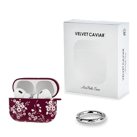 French Burgundy Floral AirPod Case