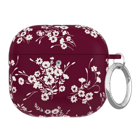 French Burgundy Floral AirPod Case