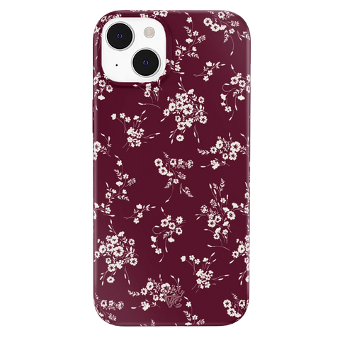 French Burgundy Floral iPhone Case