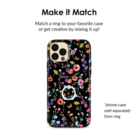 Black Wildflower Phone Ring