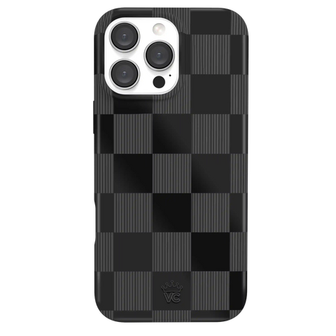 Noir Vibe Checkered iPhone Case