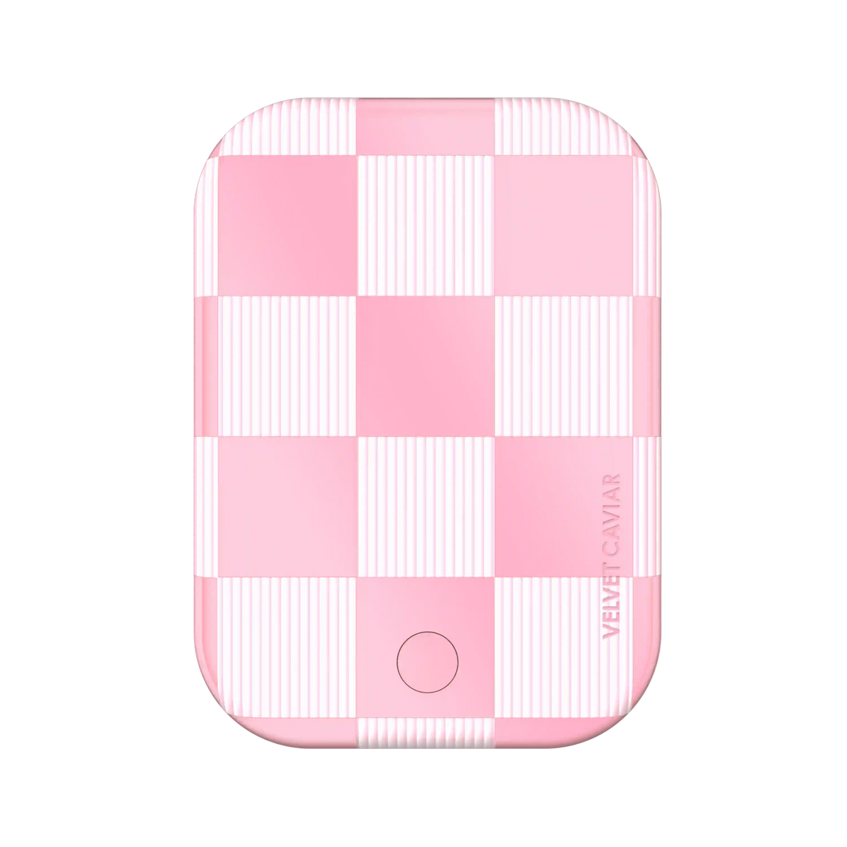 Pink Vibe Checkered Portable MagSafe Charger Power Pack