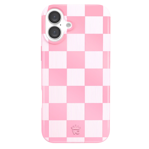 Pink Vibe Checkered iPhone Case