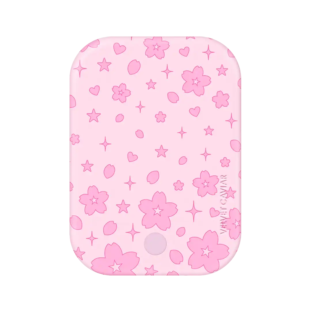 Pink Cherry Blossom Portable MagSafe Charger Power Pack