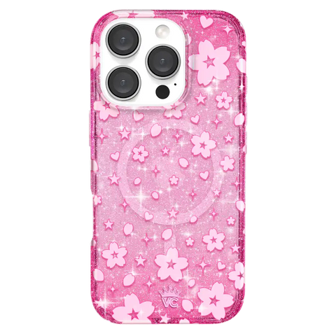 Cherry Blossom Glitter iPhone Case