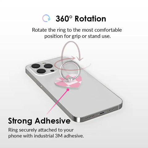 Pink Vibe Checkered Phone Ring