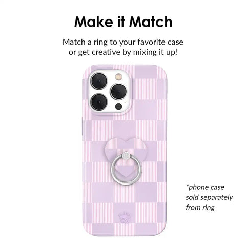 Lilac Vibe Checkered Phone Ring