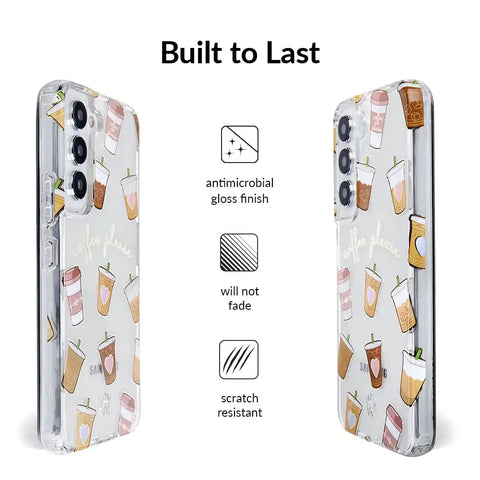 Coffee First Clear Samsung Galaxy Case