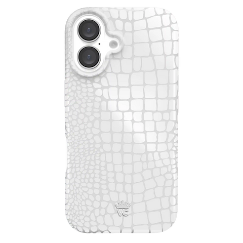 White Croc iPhone Case