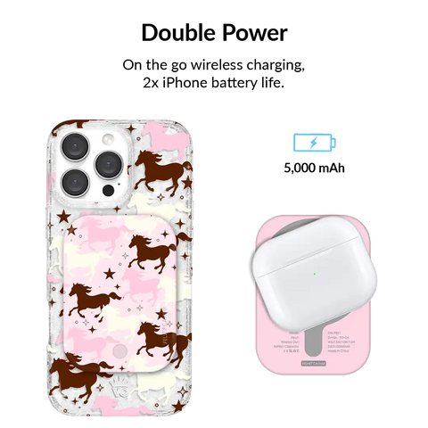 Pink Pony Portable MagSafe Charger Power Pack