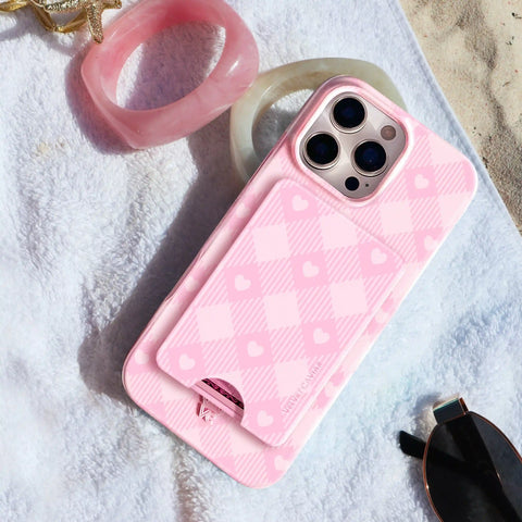 Dolly Pink Gingham MagSafe Wallet