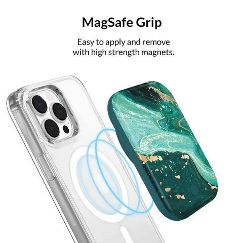Emerald Marble Portable MagSafe Charger Power Pack