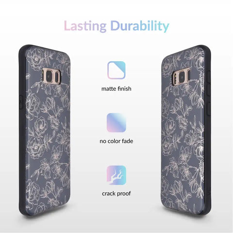 Floral Rose Gold Chrome Samsung Galaxy Case