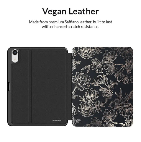 Floral Rose Gold Chrome iPad Case