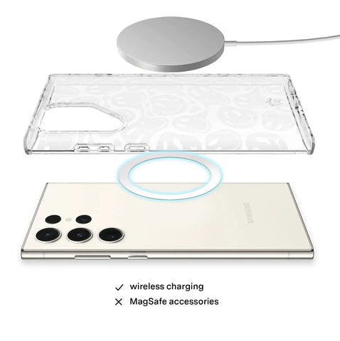 Clear Frosted Smiley Samsung Case