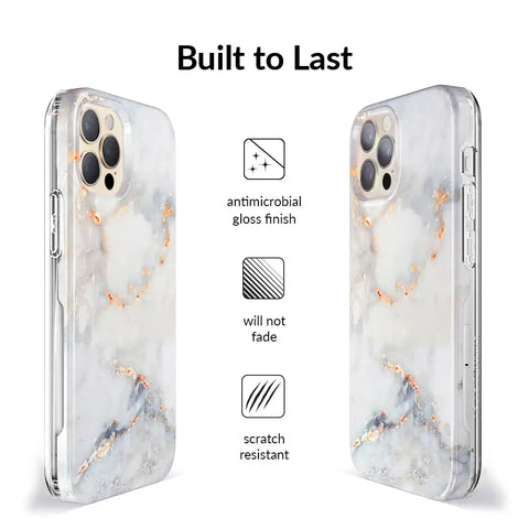 Gray Clouds Marble iPhone Case