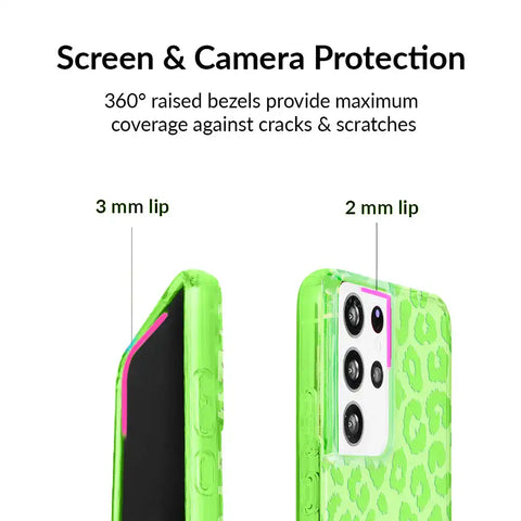 Key Lime Leopard Samsung Case
