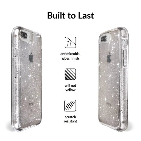 Grey Stardust Glitter iPhone Case