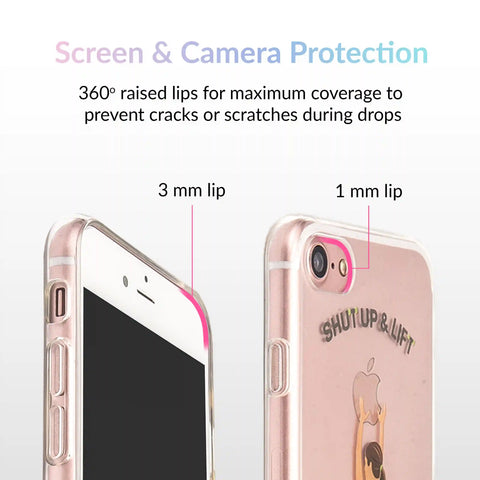 Shut Up & Lift iPhone Case Brown Hair