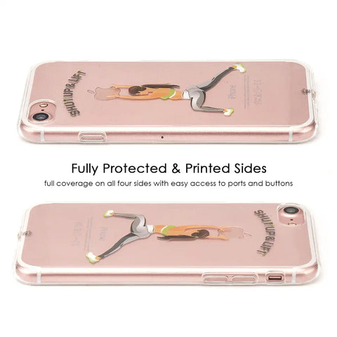 Shut Up & Lift iPhone Case Brown Hair