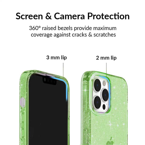 Lime Stardust Glitter iPhone Case