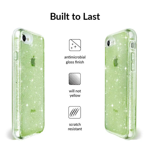 Lime Stardust Glitter iPhone Case