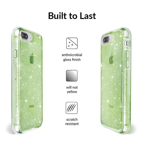 Lime Stardust Glitter iPhone Case