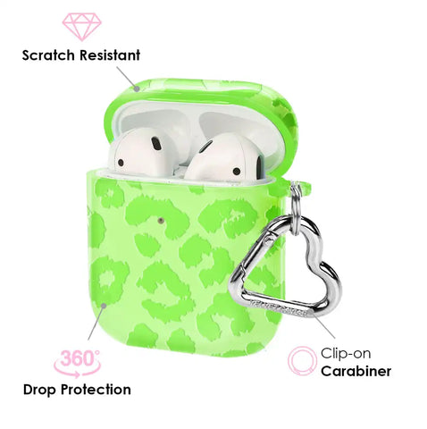 Key Lime Leopard AirPod Case