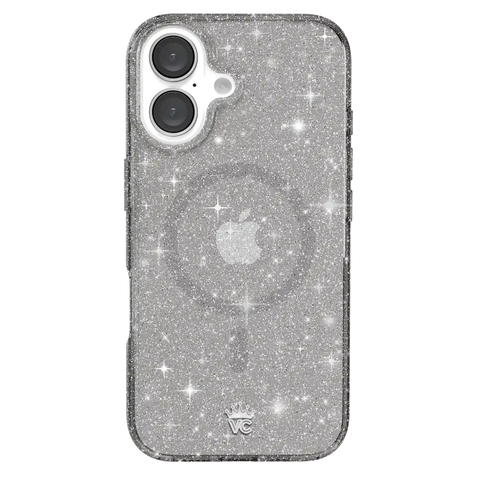 Grey Stardust Glitter iPhone Case