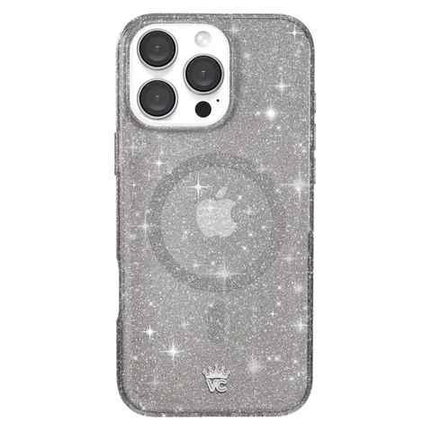 Grey Stardust Glitter iPhone Case