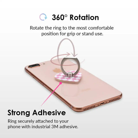 Pink Checkered Phone Ring