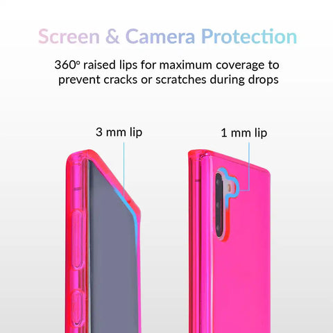 Neon Pink Clear Samsung Case
