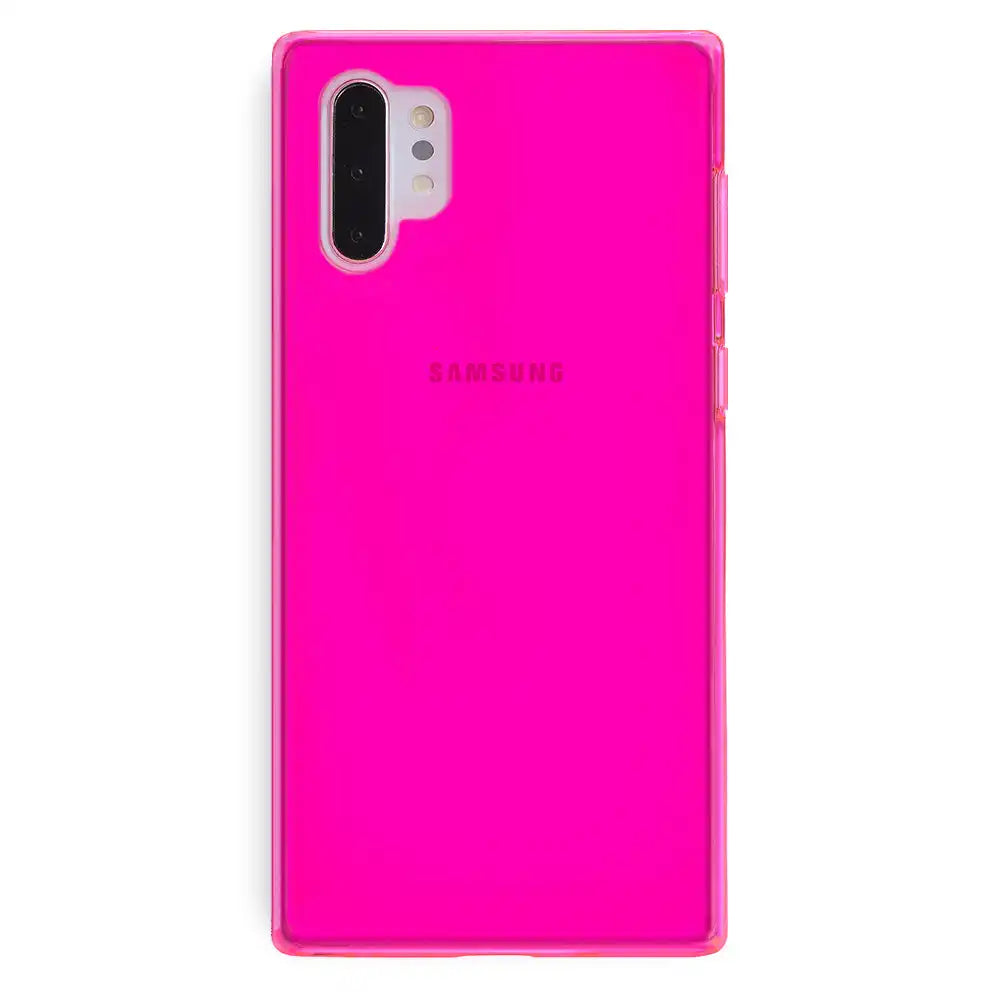 Neon Pink Clear Samsung Case