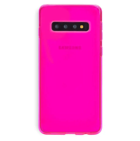 Neon Pink Clear Samsung Case